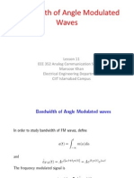 Bandwidth of Angle Modulated Waves