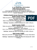 Chisb and Chart-Dart Calendar of Meetings 2015-16