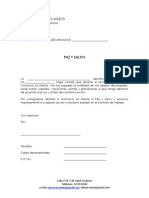 Paz y Salvo PDF