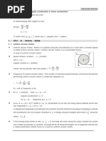 DV D R DT DT: 1.6 Relation Between Angular Acceleration & Linear Acceleration