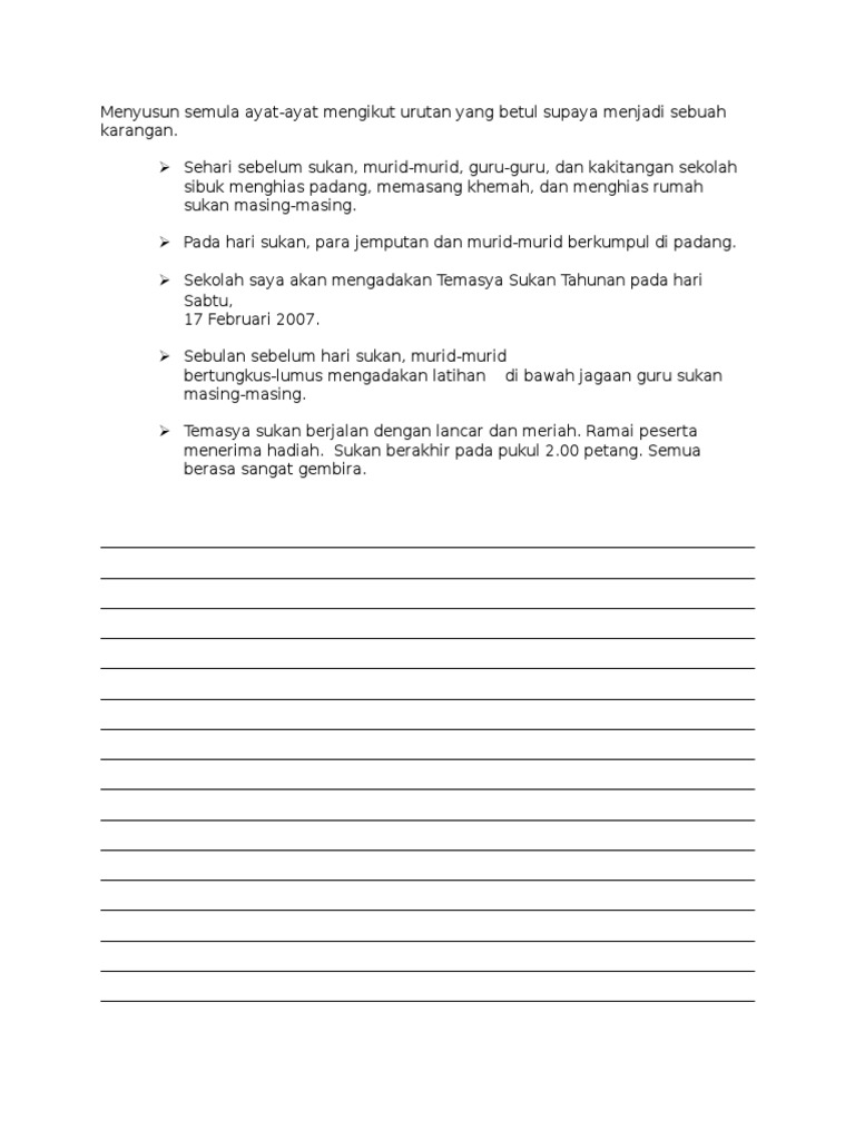 Karangan Hari Sukan Pdf