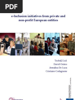 Estudio sobre iniciativas de e-Inclusión de entidades Europeas privadas y sin ánimo de lucro – Informe final