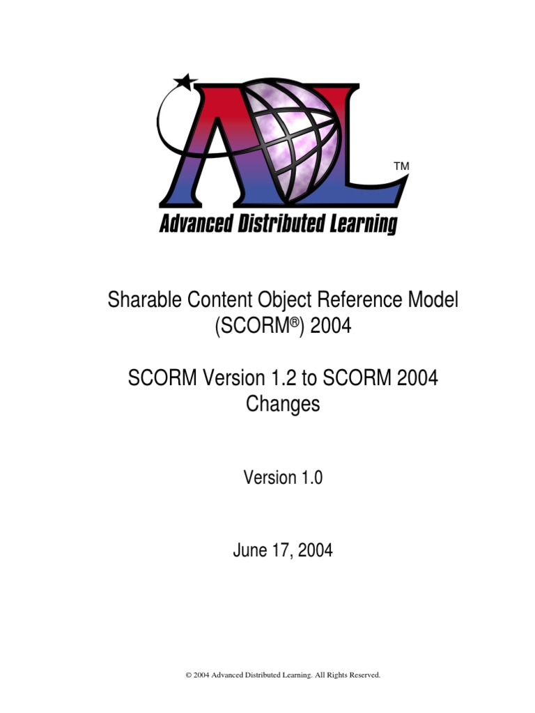 SCORM 12 To 2004 Changes | PDF | Computer Data | Written Communication