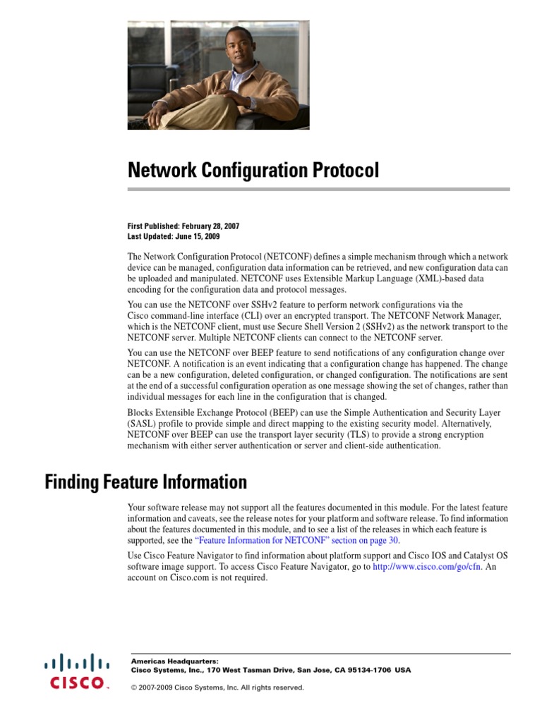 Network Configuration Protocol - Cisco | PDF | Secure Shell | Public ...