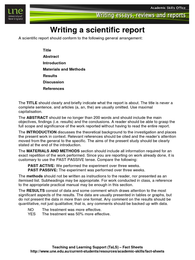 writing-a-scientific-report-pdf-abstract-summary-experiment