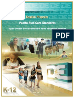 Puerto Rico Core Standars, Programa de Ingles 2014