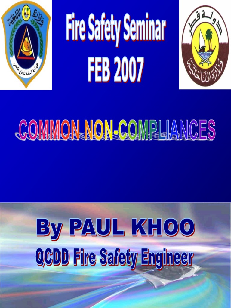 Qatar Civil Defence Common Stairs Fire Sprinkler System