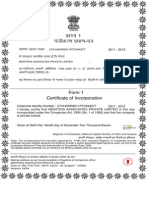 Certificate of Incorporation