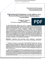 1.experimental Evaluation of The Effects of A Research-Based Preschool Mathematics Curriculum PDF