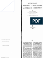 Diccionario Crítico Etimológico Castellano e Hispánico 