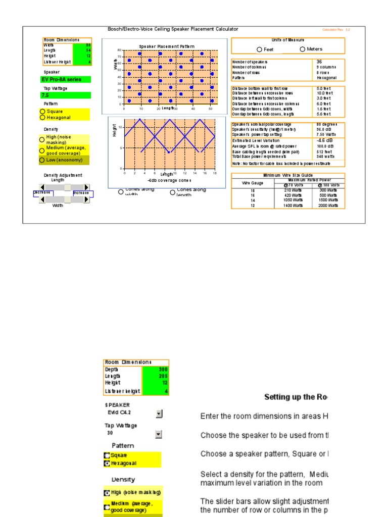 Ceiling Speaker Calculator V3 2 Xls Loudspeaker Decibel