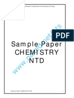 Sample Paper Chemistry NTD: Building Standards in Educational and Professional Testing