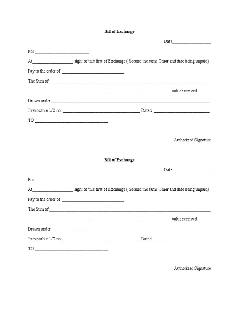 Bill of Exchange | PDF