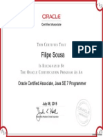 Filipe Sousa: Oracle Certified Associate, Java SE 7 Programmer
