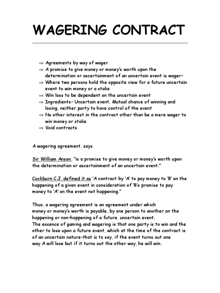 wagering contract pdf Mehta  Contract Milan Information  Wagering Complete