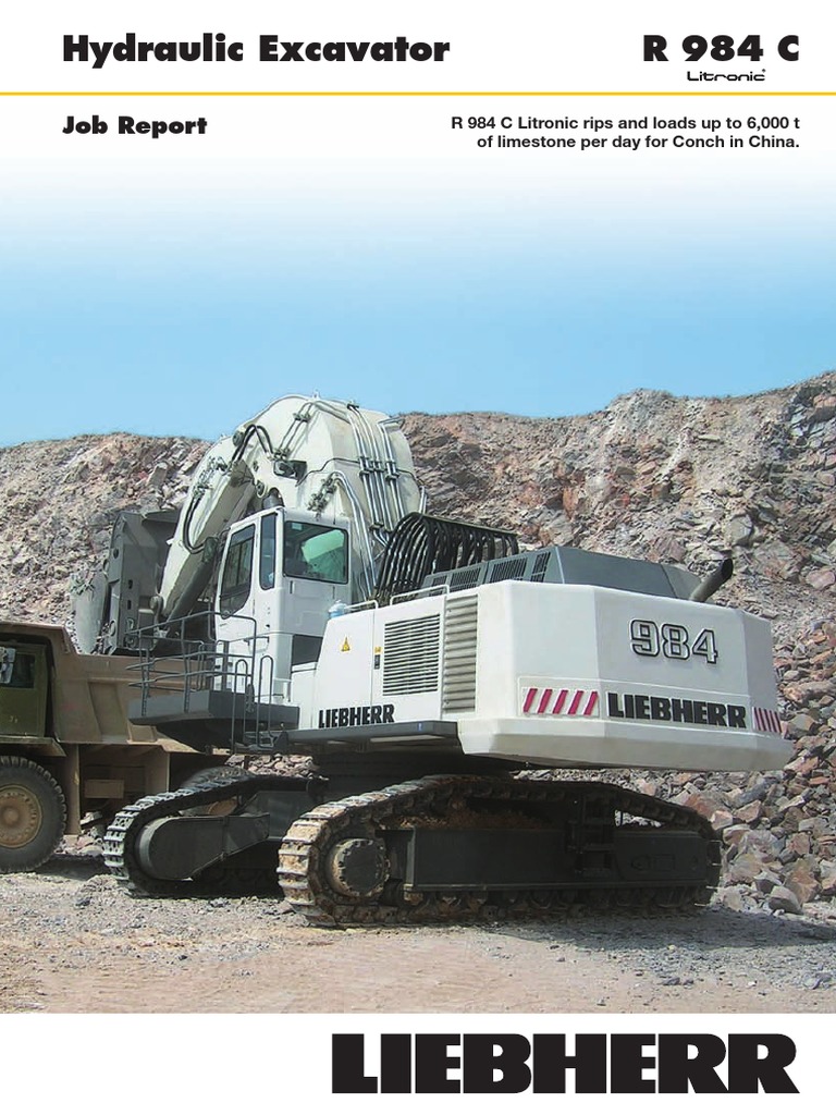 Liebherr R 984 C Excavator Overview | PDF | Cement | Engines
