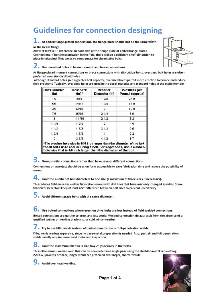 Connection Design Guidelines | PDF | Structural Steel | Welding