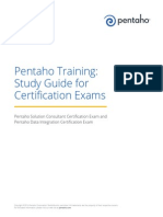 Pentaho Training - Study Guide For Certification Exams