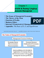 The Nature and Scope of Managerial Economics Karakteristik & Ruang Lingkup Ekonomi Manajerial