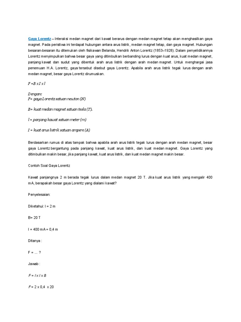Gaya Lorentz