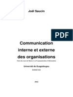 Communication Interne Et Externe Des Organisations - Version 2012