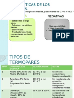 Características de Los Termopares