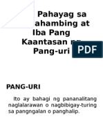 Mga Pahayag Sa Paghahambing at Iba Pang Kaantasan