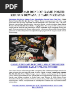 Download Download Donlot Game Poker Khusus Dewasa 18 Tahun Keatas by Garin Kosasih SN271206983 doc pdf