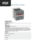 Abb Contactor A45!40!00 24 Vac 60 HZ