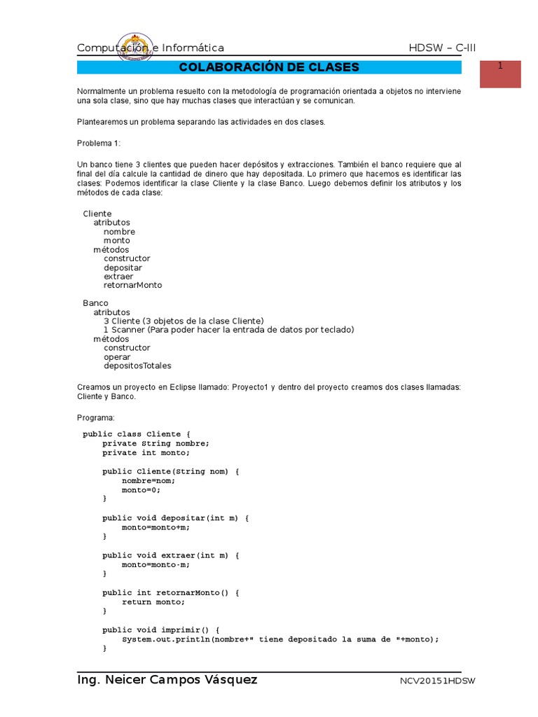 JAVA Semana 14-15 | PDF | Herencia (Programación Orientada a Objetos ...