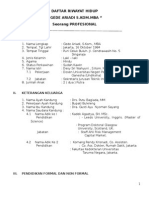 Daftar Riwayat Hidup Versi Standar