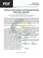 Download Emission and Economic Load Dispatch through Black Hole Algorithm by IJARTET SN271220880 doc pdf