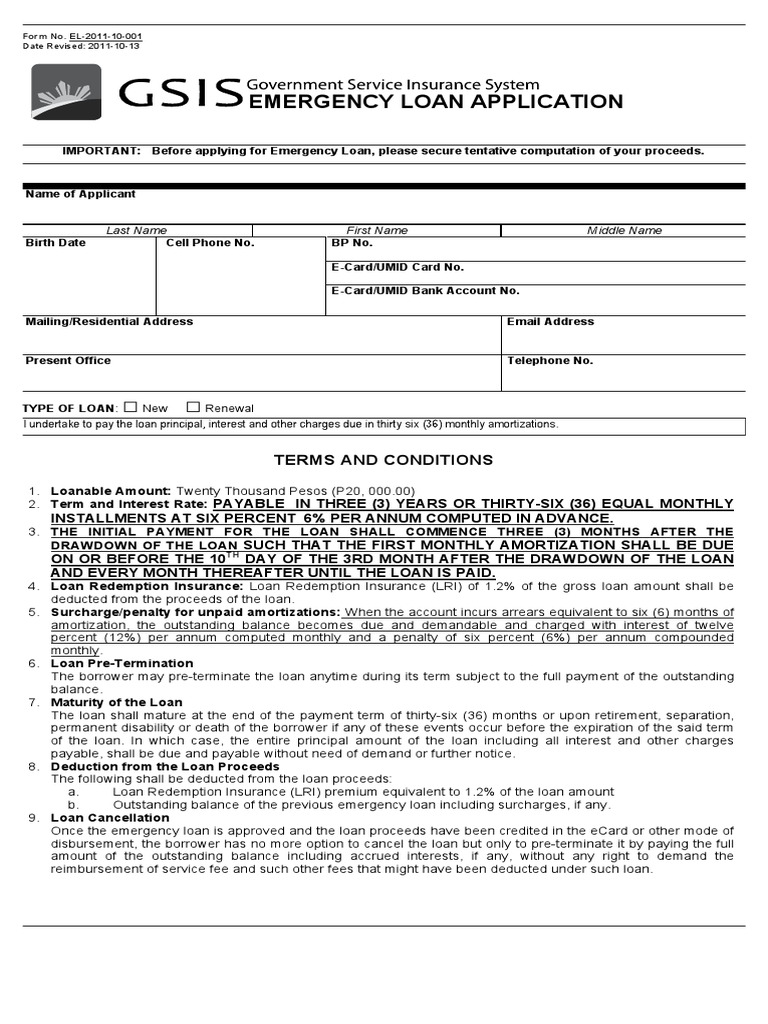 Emergency Loan Loans Interest