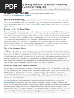 Seafloor Spreading Theory Definition Of Seafloor Spreading