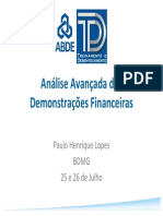 Apresentação Formatada Análise Avançada - BDMG