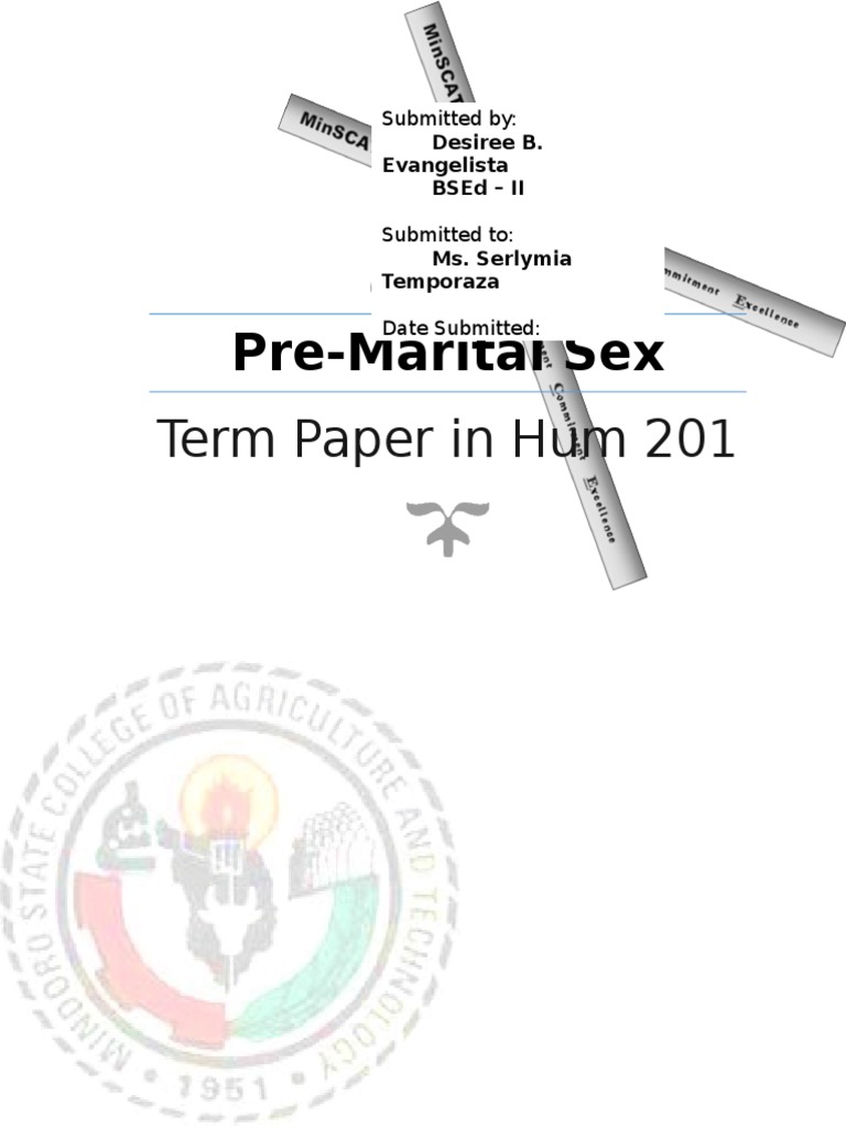 Sample term paper about premarital sex 08 image