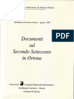 Documenti Sul Secondo Settecento in Ortona