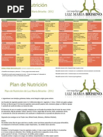 Plan de Nutricion Luz Maria Briseno 2012