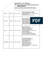 University of Kerala: 2008 Scheme