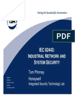 IEC 62433 Industrial Network and System Security