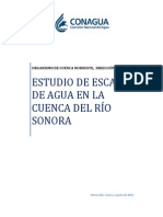 Estudio de la escasez del agua en la cuenca del río Sonora, México