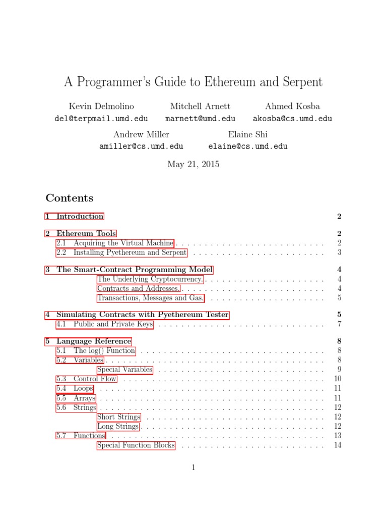 Serpent Tutorial | PDF | Blockchain (Database) | String (Computer Science)
