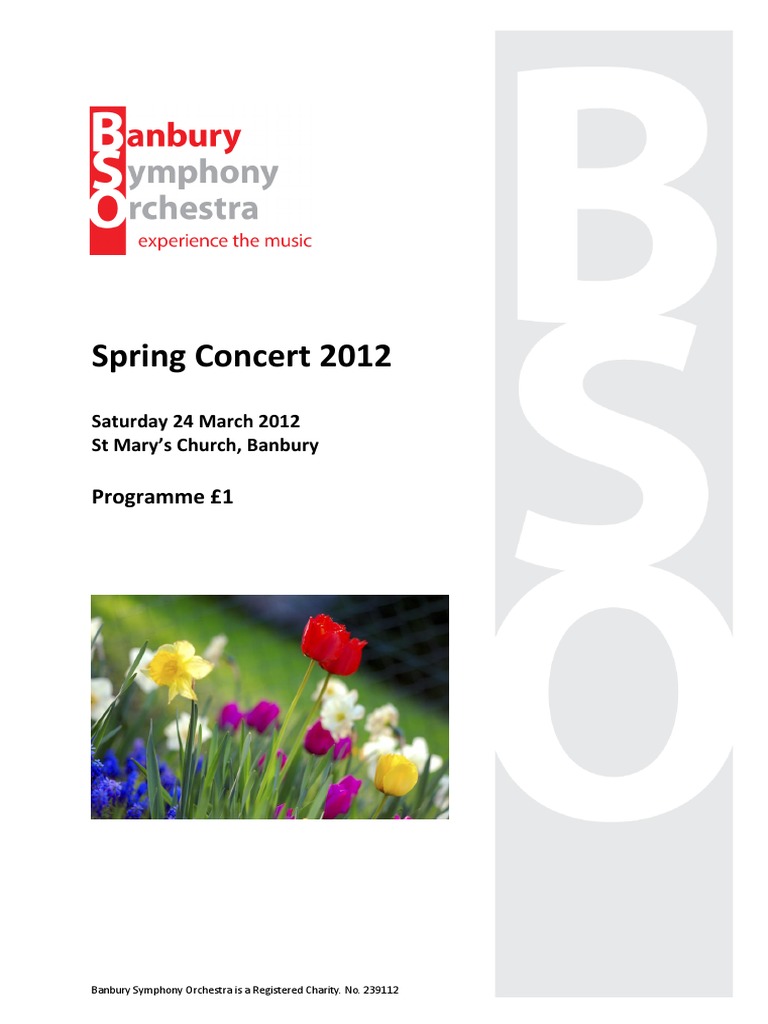 Banbury Spring Concert 2012 Program | PDF | Classical Music | Music Theory