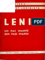 V.I. Lenin: Un Pas Înainte, Doi Paşi Înapoi