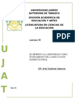 Tema 10 EL RESPETO A LA IDENTIDAD COMO FUNDAMENTO DE LA EDUCACIÓN INTERCULTURAL