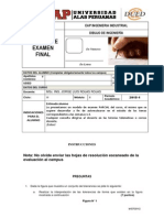 Modelo de Examen Final: Eap Ingenieria Industrial Dibujo de Ingeniería