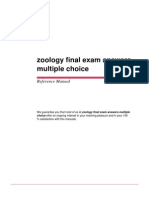 Zoology Final Exam MC Answers