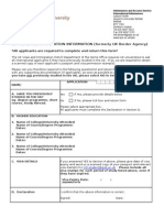 UK Visas and Immigration Information Form