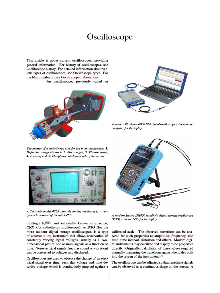 Oscilloscope Oscilloscope History Oscilloscope Types Oscilloscope