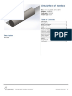 Simulation of torsion in a beam